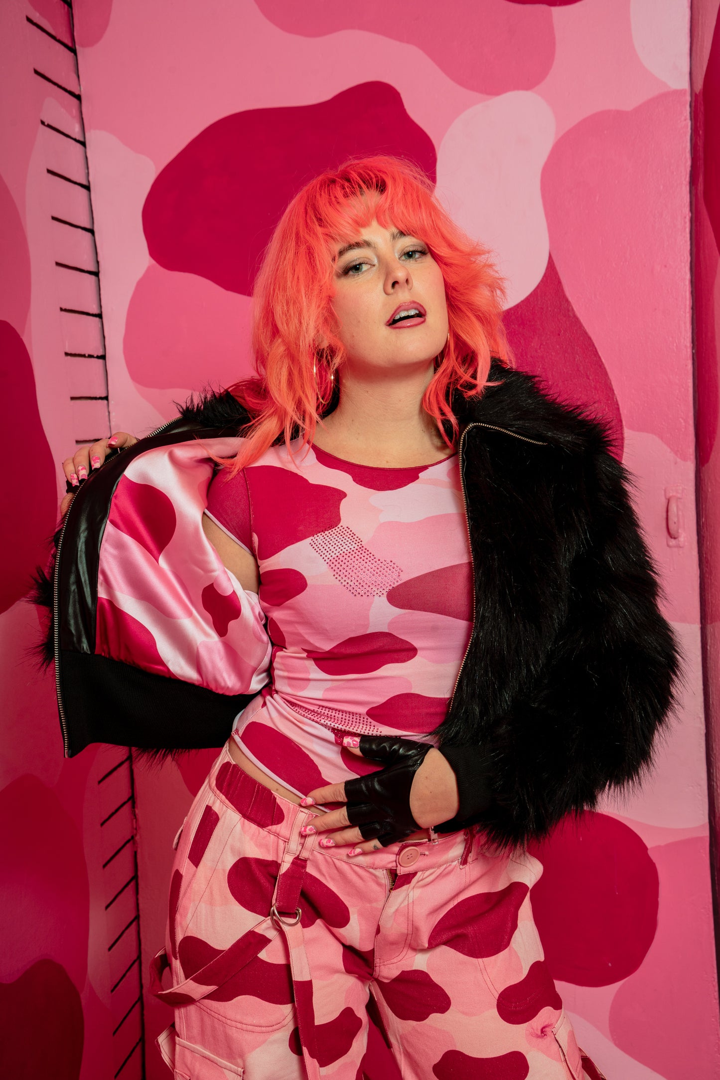 Pink Palace Short Faux Fur