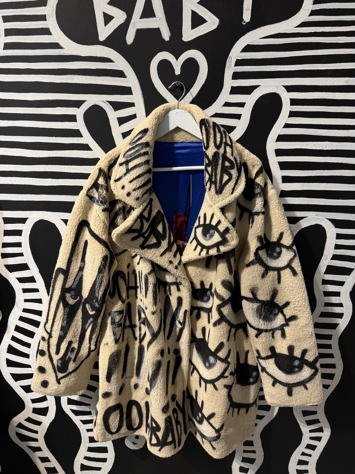 Spraypainted Ooh Baby Sherpa