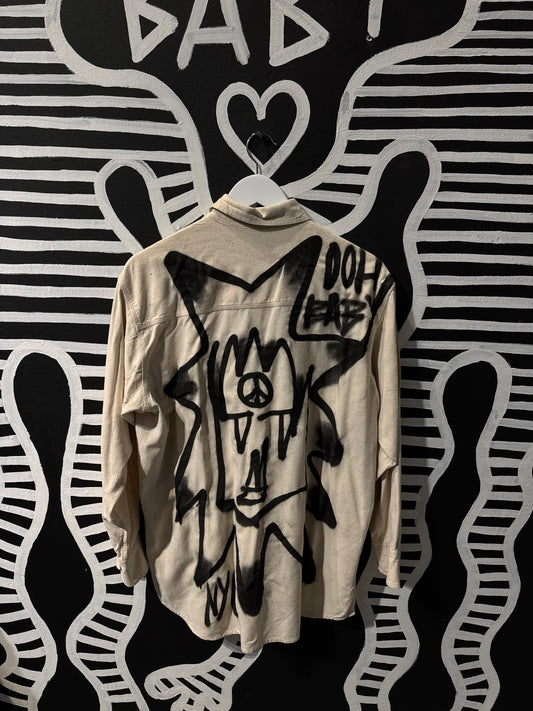 Spray painted Button Down