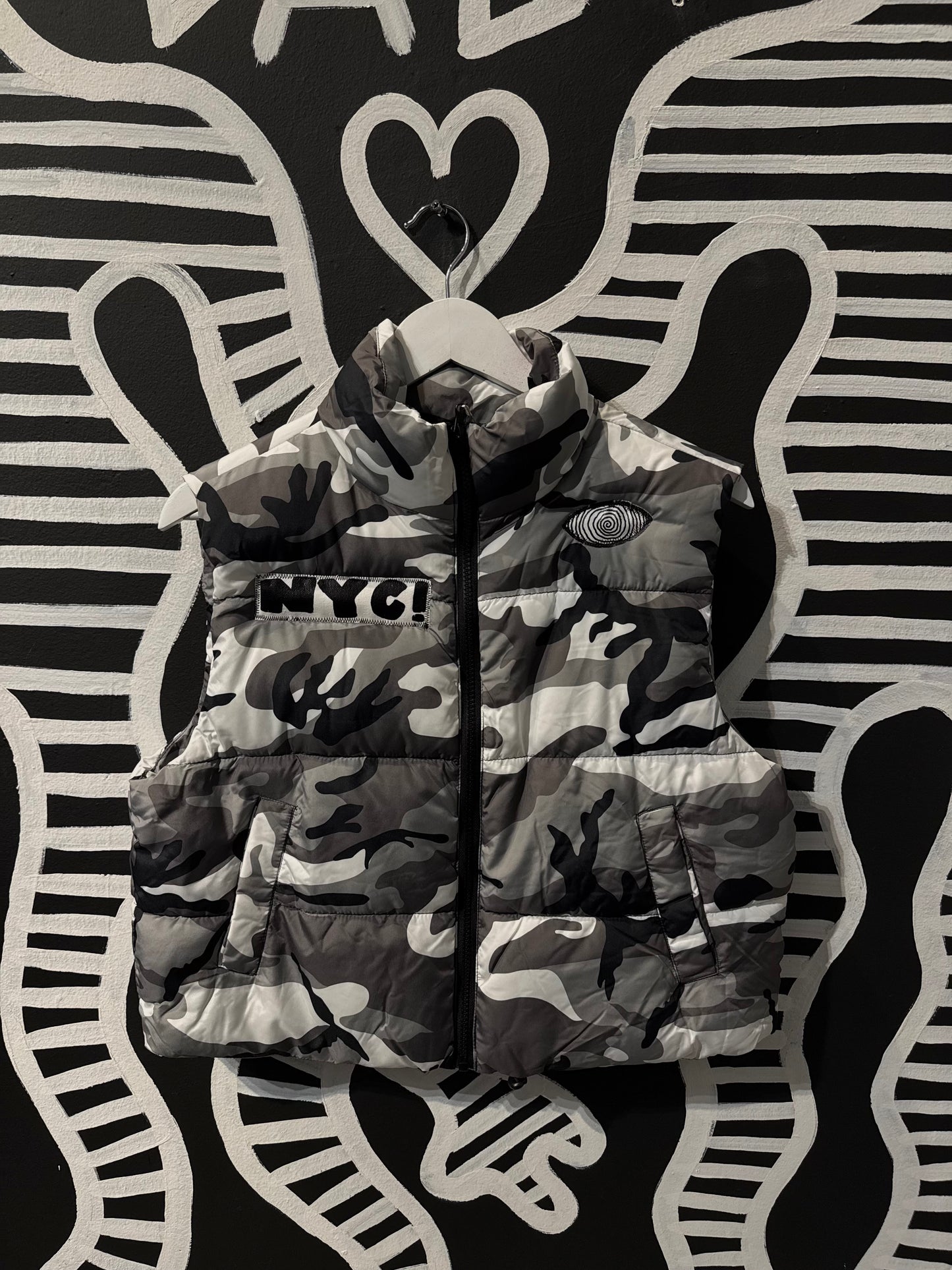 Patchwork Puffer Vest