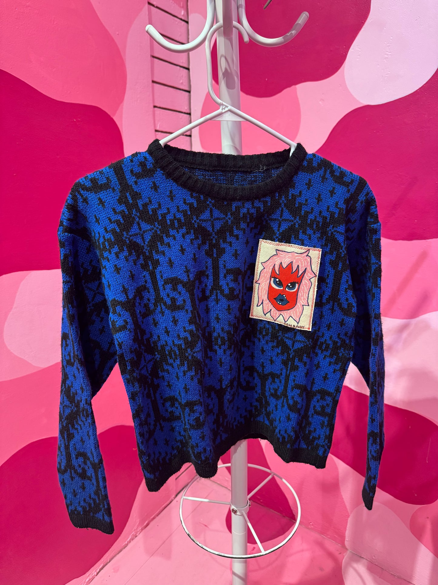 Handpainted Patchwork Sweater