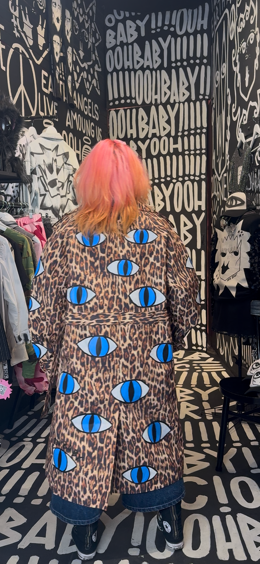 Eyeball Cheetah Trench Trenchcoat