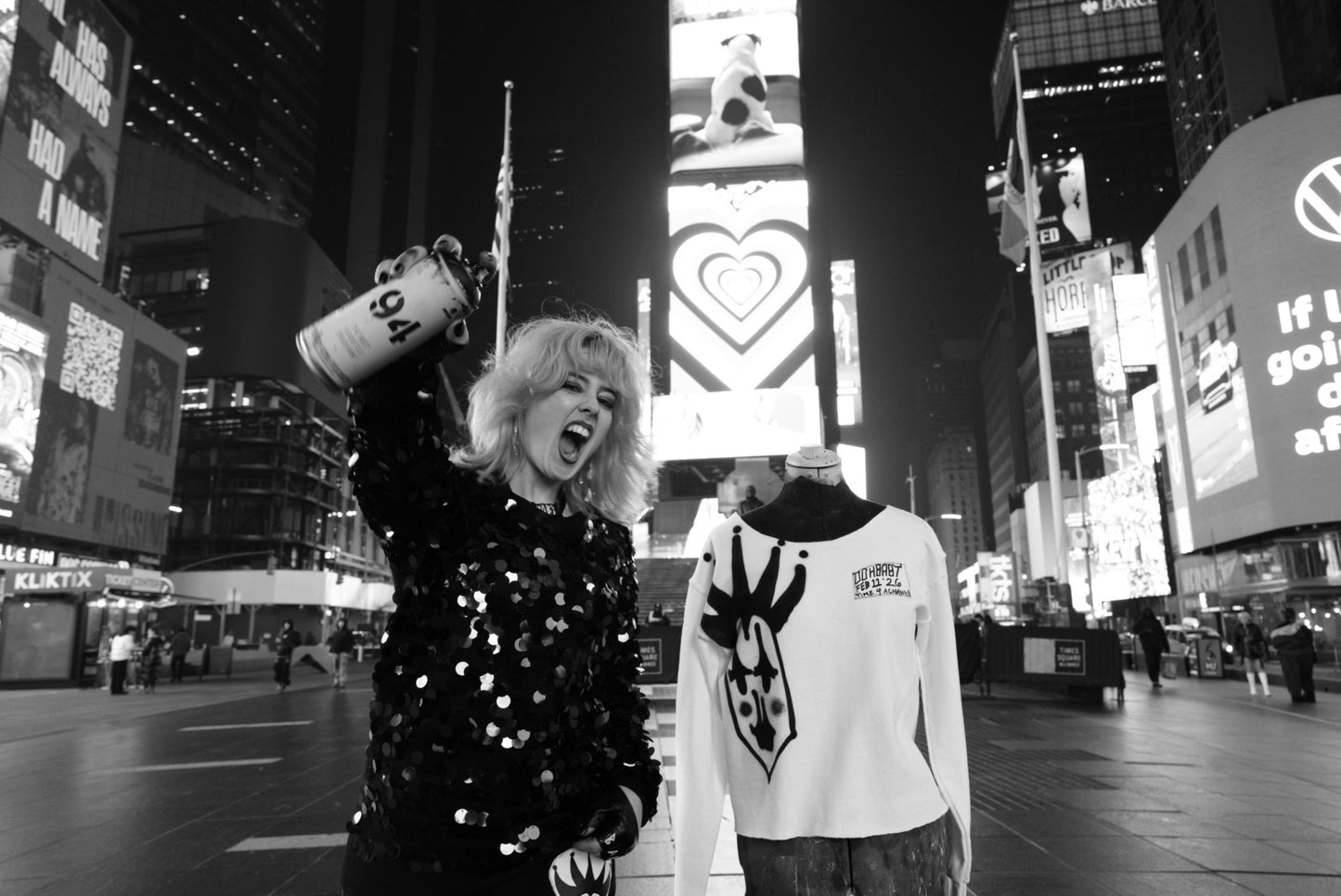 Sequin Patchwork Crew Neck