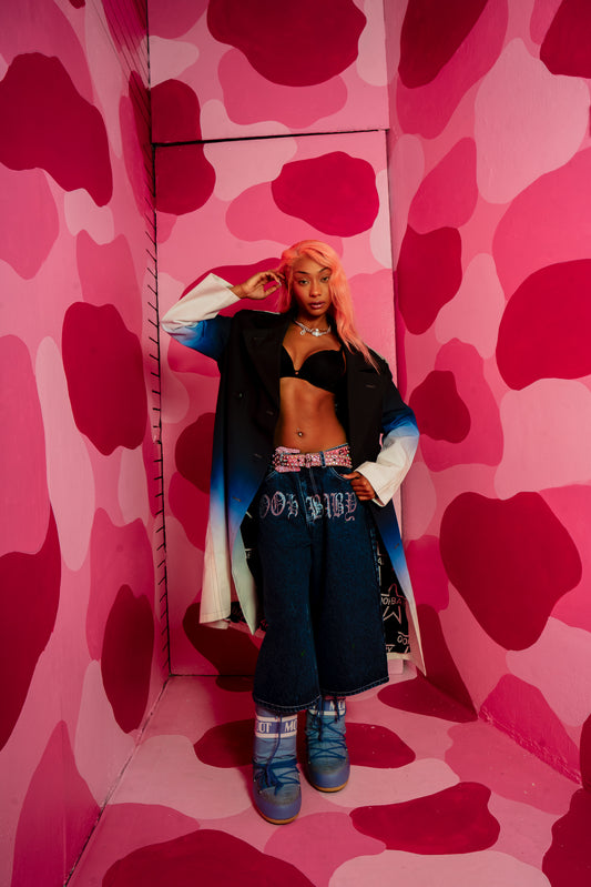 Midnight Gradient Trench Coat