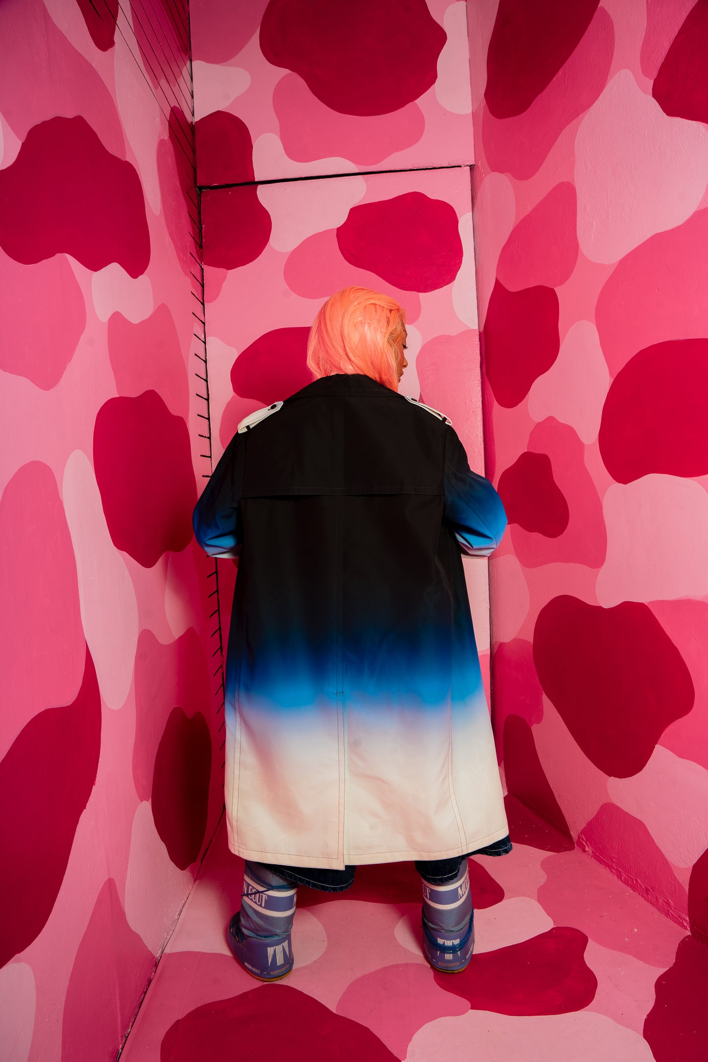 Midnight Gradient Trench Coat