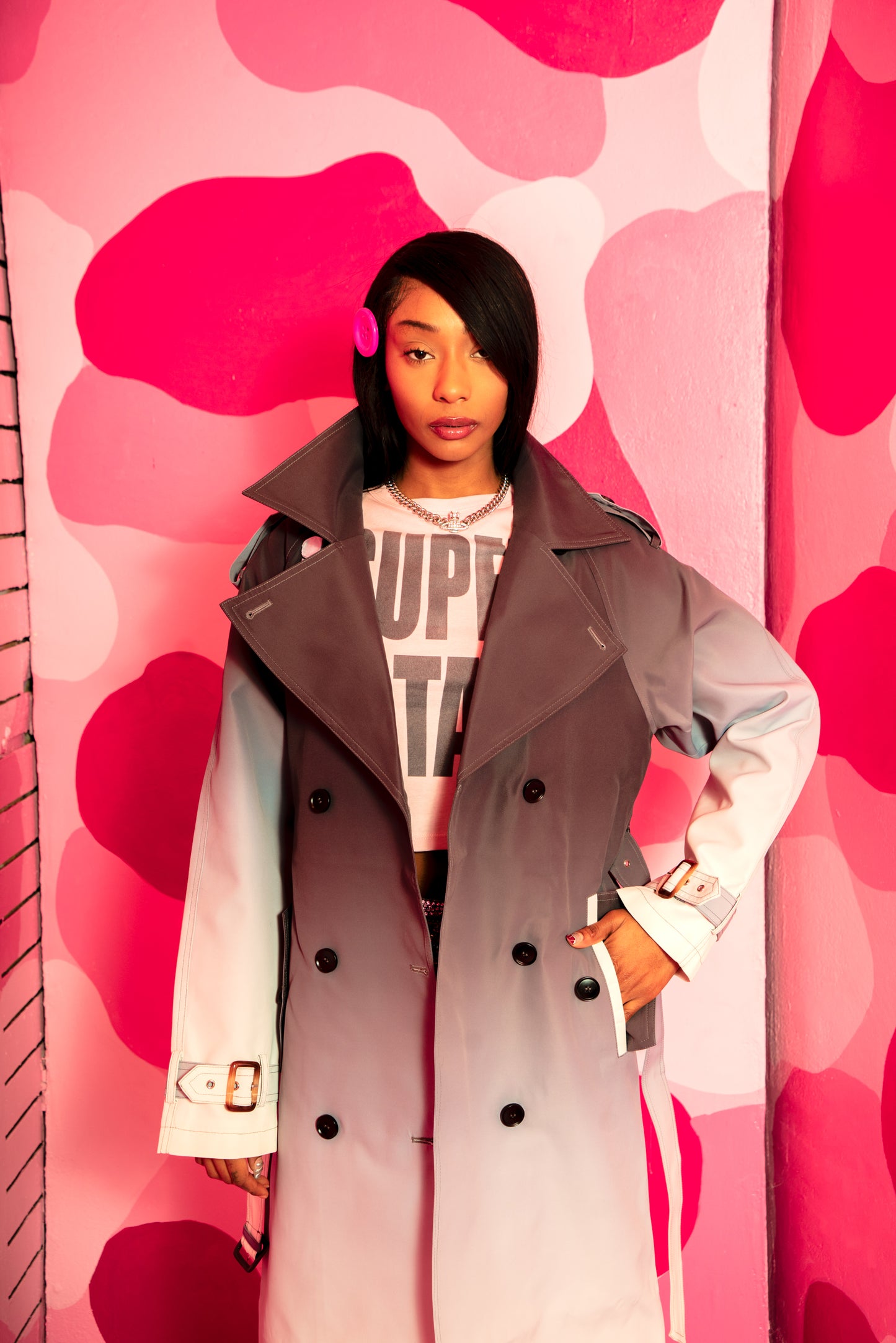 Classic Gradient Trench Coat