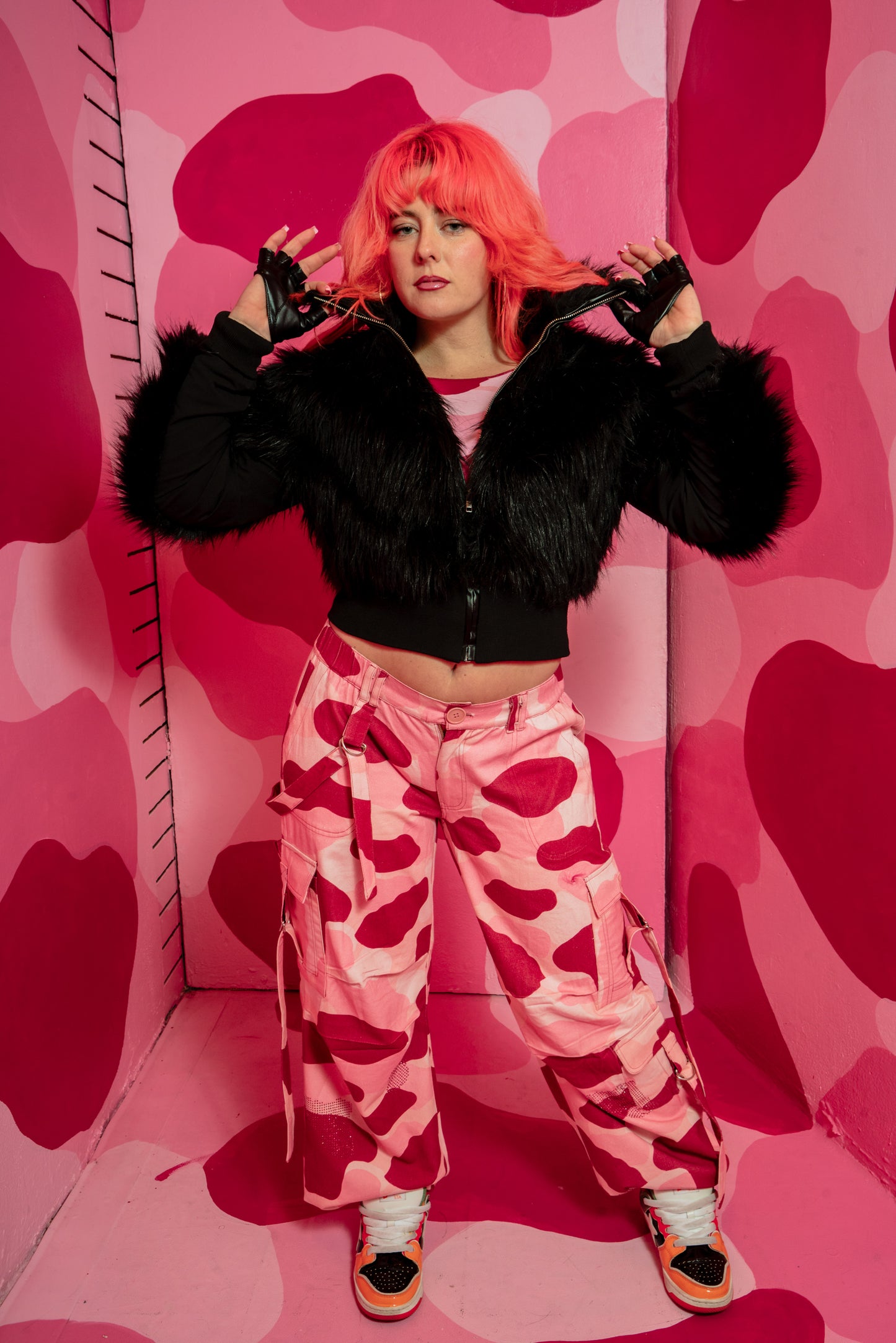 Pink Palace Short Faux Fur