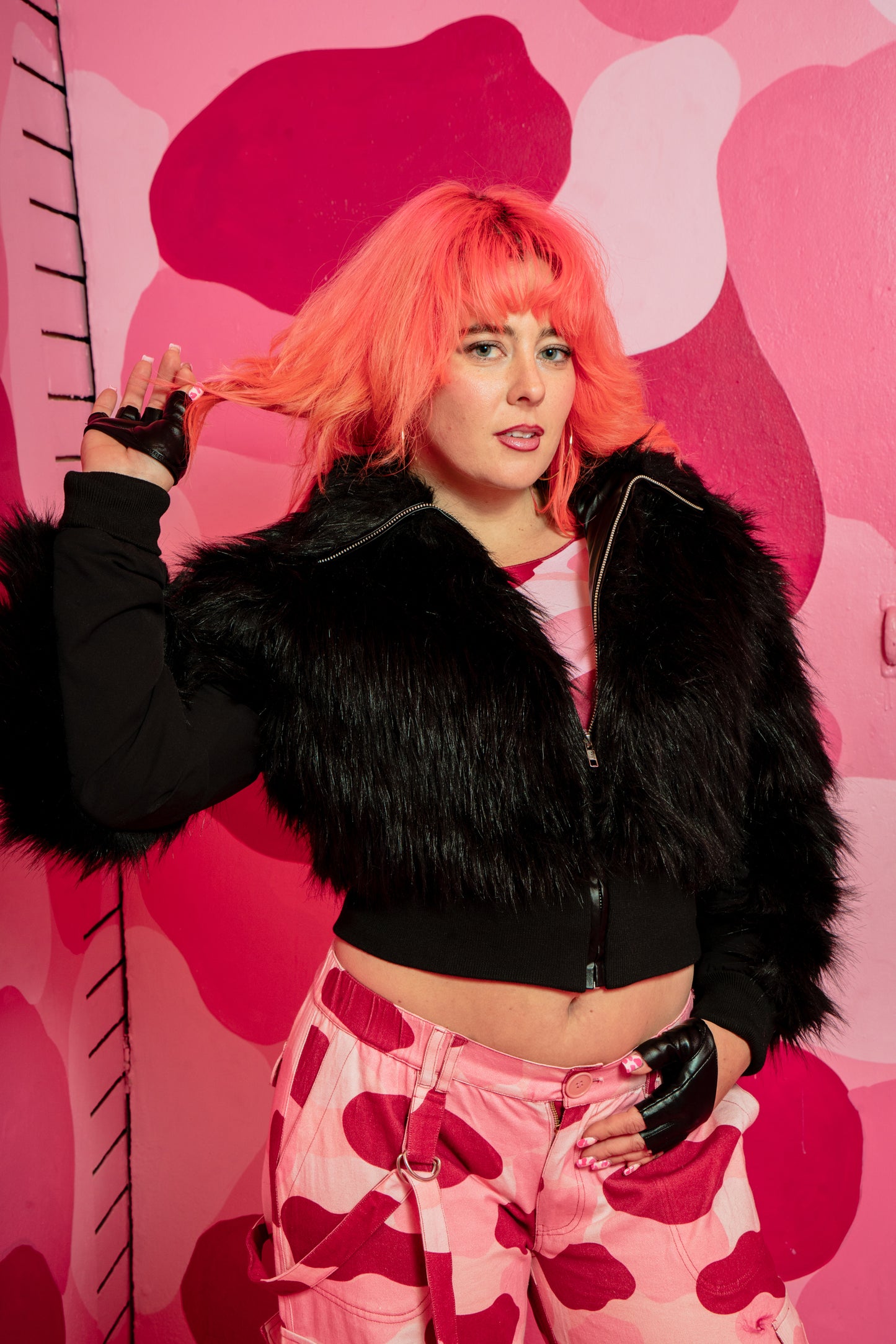 Pink Palace Short Faux Fur